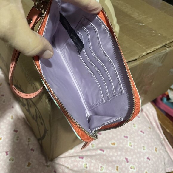 Fossil Keyper Wristlet ~ Green Multi ~ Geo or Terrazzo Pattern - Picture 4 of 7